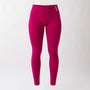 Leggings sportivi color orchidea da donna con fascia alta in vita, morbidi ed elasticizzati.