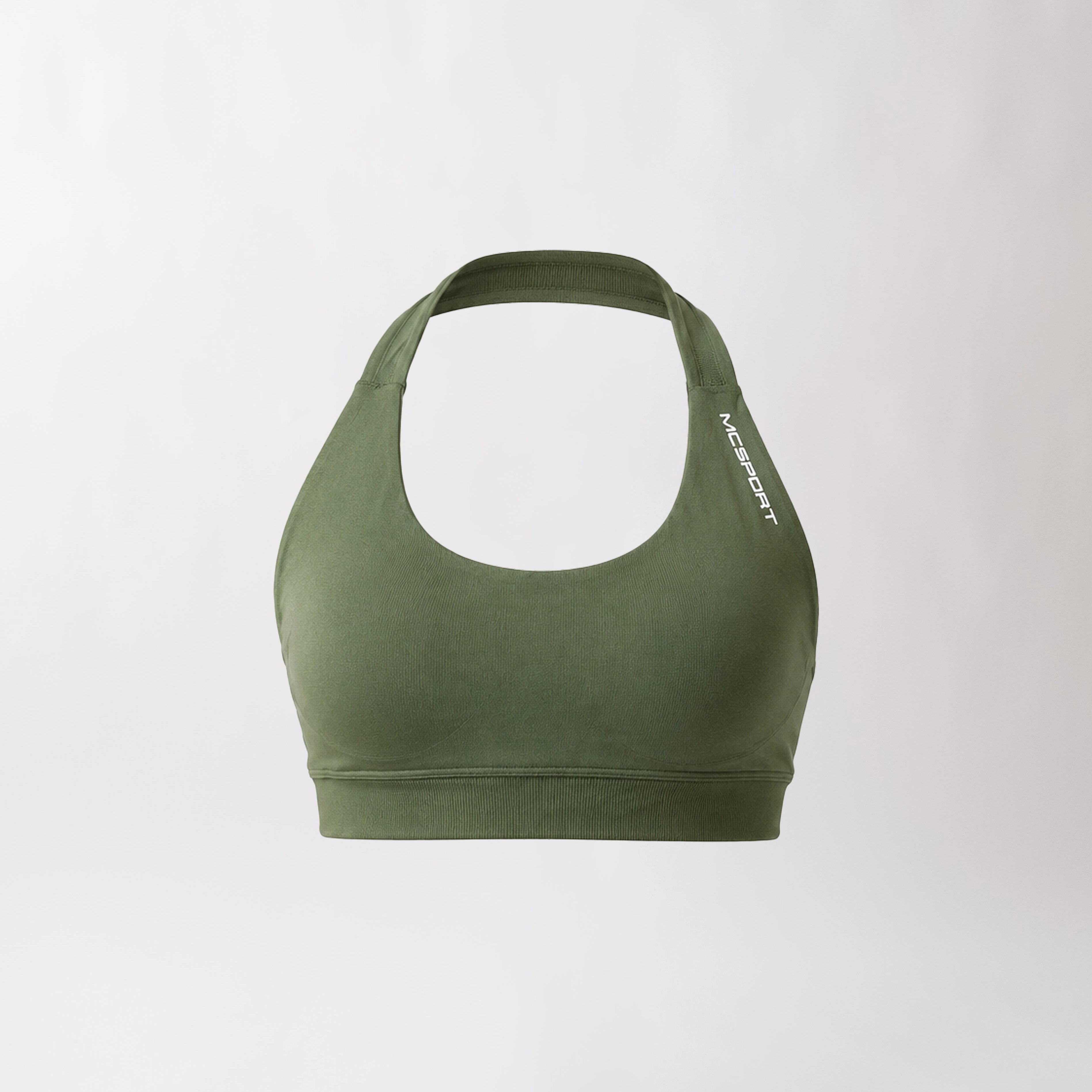 Top sportivo verde salvia da donna dal design essenziale e confortevole, ideale per fitness, palestra, yoga e pilates.