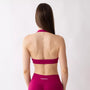 Top sportivo color orchidea da donna indossato dal design essenziale e confortevole, ideale per fitness, palestra, yoga e pilates.