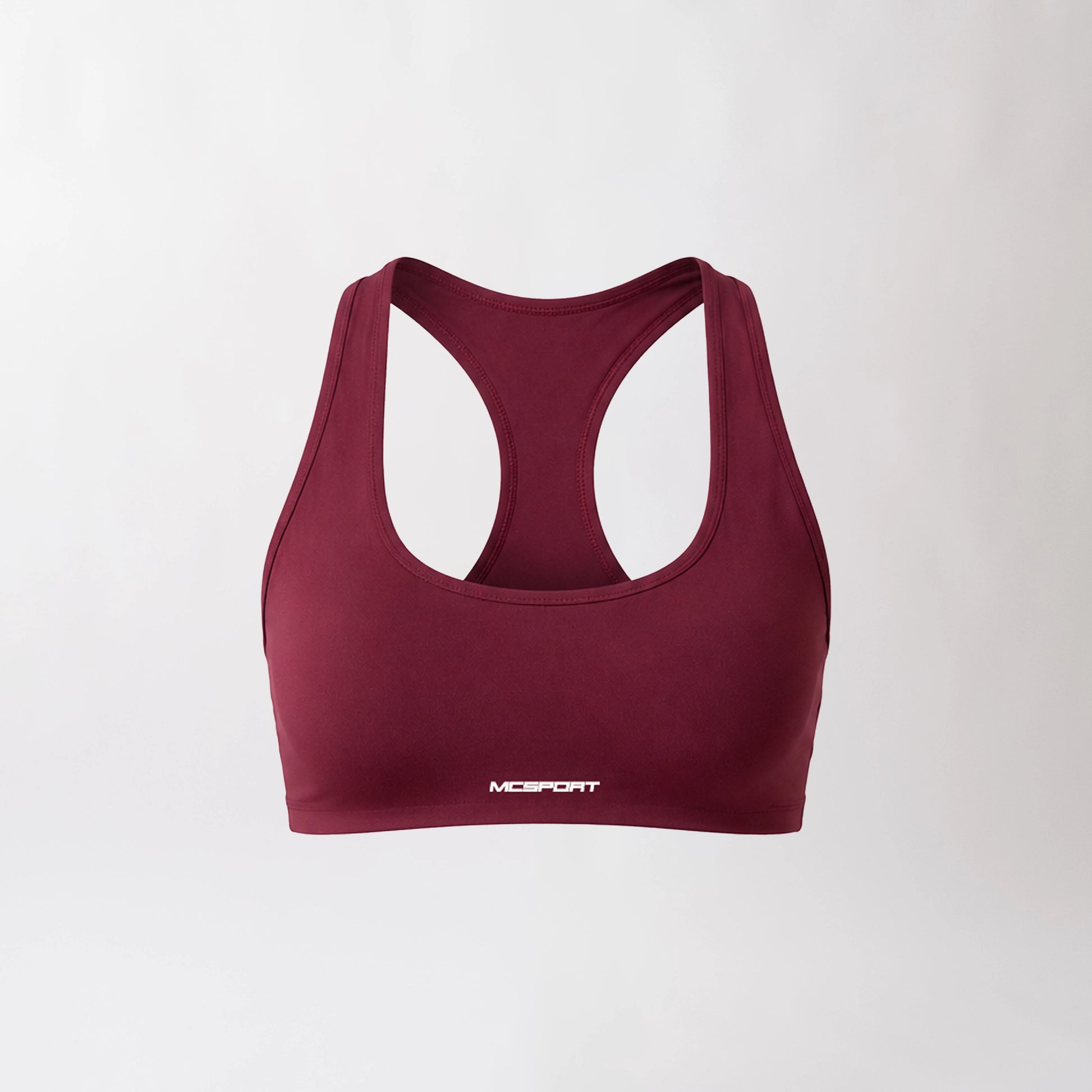 Top sportivo rosso da donna con schiena olimpionica: tessuto elasticizzato, supporto confortevole e libertà di movimento per fitness, yoga, pilates e allenamenti.