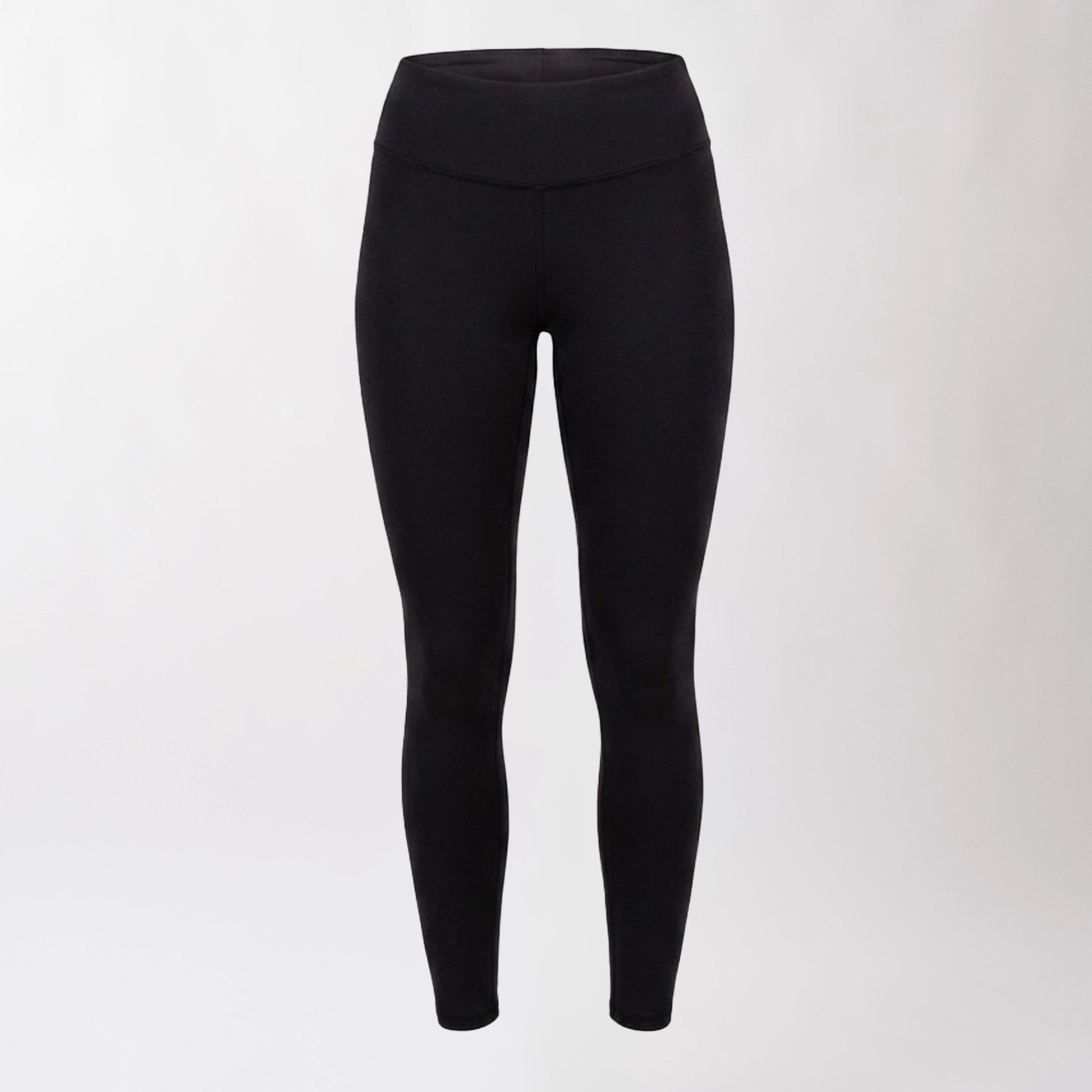Leggings sportivi neri da donna a vita alta: tessuto elasticizzato, morbido e confortevole per fitness, yoga, pilates e allenamenti di ogni intensità.