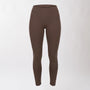 Leggings sportivi marroni da donna a vita alta: tessuto elasticizzato, morbido e confortevole per fitness, yoga, pilates e allenamenti di ogni intensità.