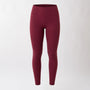 Leggings sportivi rossi da donna a vita alta: tessuto elasticizzato, morbido e confortevole per fitness, yoga, pilates e allenamenti di ogni intensità.