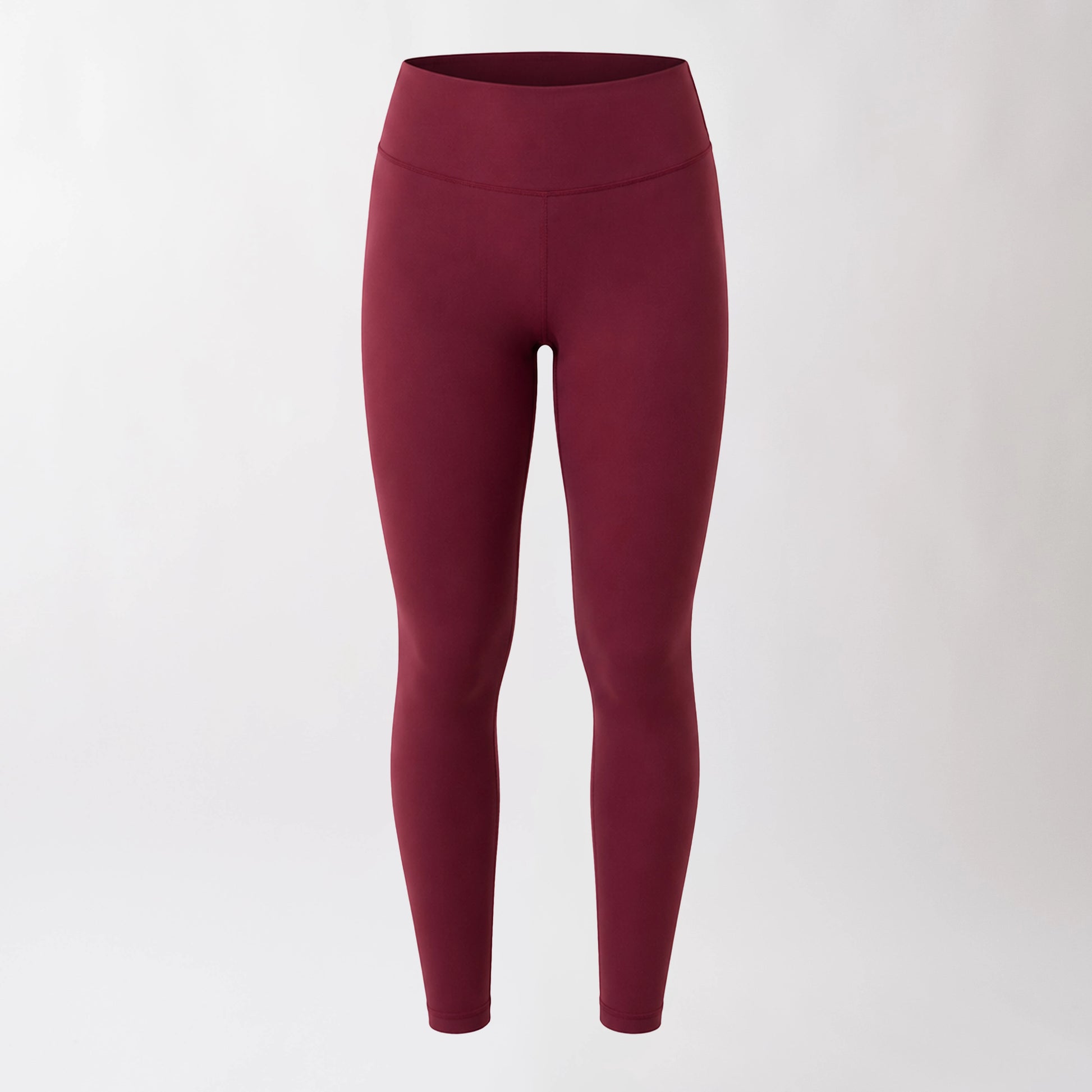 Leggings sportivi rossi da donna a vita alta: tessuto elasticizzato, morbido e confortevole per fitness, yoga, pilates e allenamenti di ogni intensità.